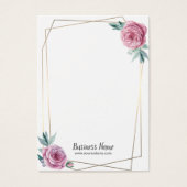  Floral Geometric Lijst Earning Display Visitekaartje (Voorkant)