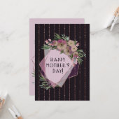 Floral Geometric Lijst voor moeder | MOEDERDAG Kaart (Voorkant / Achterkant in situ)
