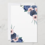  floral geometric personalized wedding invitation kaart (Achterkant)