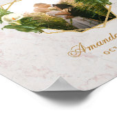 Floral Geometric Photo Calla Lilies Wedding Sign Poster (Hoek)