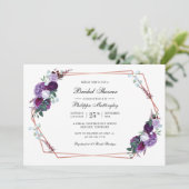 Floral Geometric Script Botanisch Vrijgezellenfees Kaart (Staand voorkant)