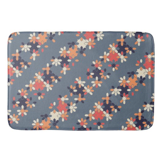Floral Geometric Seamless Pattern Badmat (Voorkant)