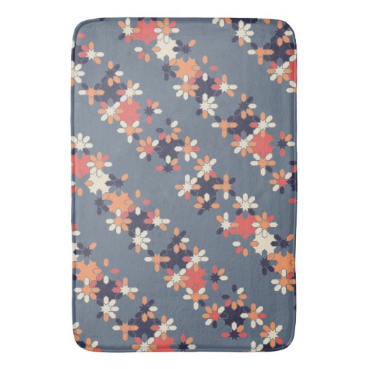 Floral Geometric Seamless Pattern Badmat (Voorkant Verticaal)
