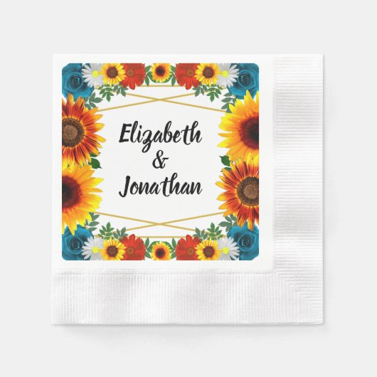 Floral geometric servet (Voorkant)