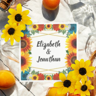 Floral geometric servet