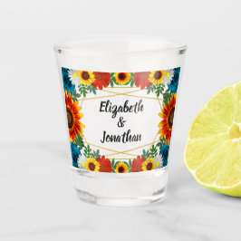 Floral geometric shot glas