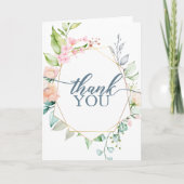 Floral Geometric Waterverf Hartelijk dank Bedankkaart (Voorkant)