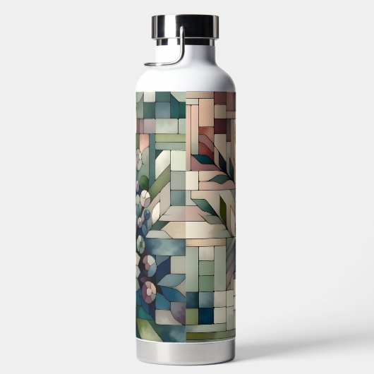 Floral geometrisch mozaïek thermisch waterfles (Rechts)