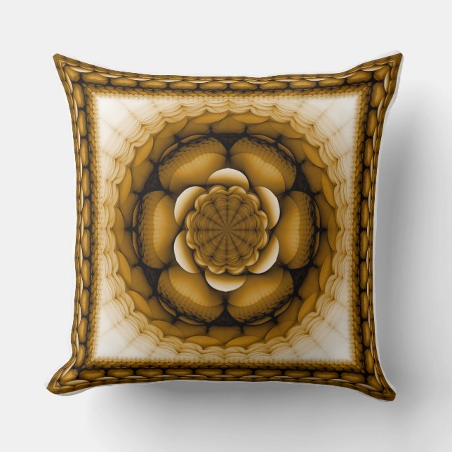 Floral geometrische versiering kussen (Voorkant)