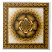 Floral geometrische versiering tegeltje (Voorkant)