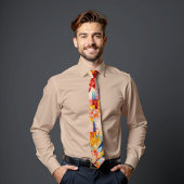 Floral Geometry Abstract Art Stropdas