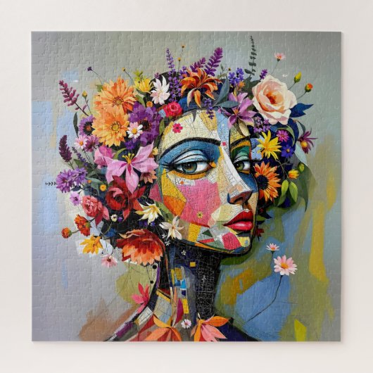 Floral Geometry – een botanisch portret Legpuzzel (Verticaal)