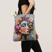 Floral Geometry – een botanisch portret Tote Bag (Dichtbij)