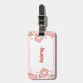 Floral Gepersonaliseerd Jeugdkamp Bagagelabel (Voorkant verticaal)