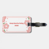 Floral Gepersonaliseerd Jeugdkamp Bagagelabel (Achterkant horizontaal)