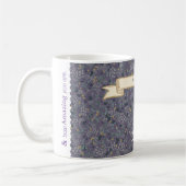 Floral Gepersonaliseerd Monogram Een paarse w/zin Koffiemok (Links)