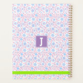 Floral gepersonaliseerd monogram planner (Achterkant)