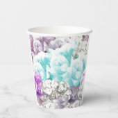 Floral, gepersonaliseerde Baby showers Papieren Bekers (Achterkant)