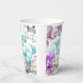 Floral, gepersonaliseerde Baby showers Papieren Bekers (Links)