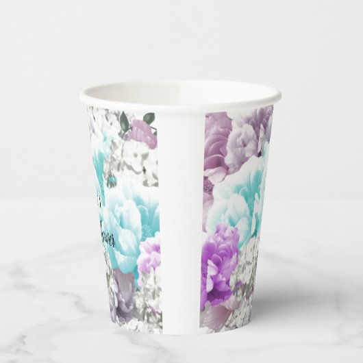 Floral, gepersonaliseerde Baby showers Papieren Bekers (Links)