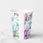 Floral, gepersonaliseerde Baby showers Papieren Bekers (Rechts)