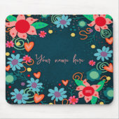  Floral Gepersonaliseerde Inspirivity Mousepad Muismat (Voorkant)