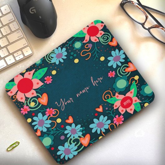  Floral Gepersonaliseerde Inspirivity Mousepad Muismat