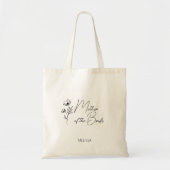 Floral Gepersonaliseerde Moeder van de Bruid Bruid Tote Bag (Voorkant)