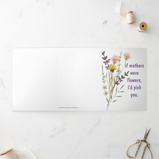 Floral Gepersonaliseerde Moederdag Kaart (Buitenkant)