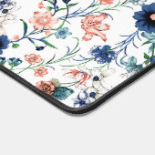 Floral Gepersonaliseerde Naam Desk Mat (Hoek)