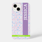 Floral Gepersonaliseerde Naam iPhone Case Hoesje (Achterkant)