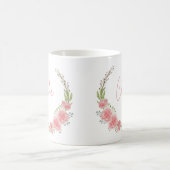 Floral gepersonaliseerde naam Mok (Center)