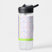 Floral Gepersonaliseerde naam & Monogram Waterfles (Links)