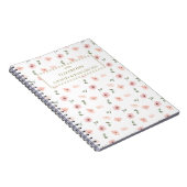 Floral gepersonaliseerde naam recepten notitieboek (Rechterzijde)