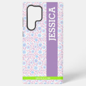 Floral Gepersonaliseerde naam Samsung Hoesje Samsung Galaxy Hoesje (Achterkant)