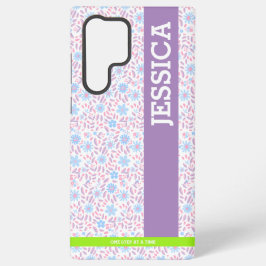 Floral Gepersonaliseerde naam Samsung Hoesje Samsung Galaxy Hoesje