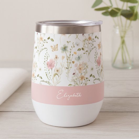 Floral, gepersonaliseerde naam Wilde bloem