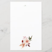 Floral-gepersonaliseerde schrijfbenodigdheden (Achterkant)
