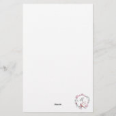 Floral-gepersonaliseerde schrijfbenodigdheden briefpapier (Achterkant)