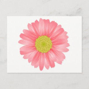 Floral Gerbera Daisy Pink & Yellow Flower Briefkaart