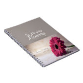 Floral Gerbera Funeral Memorial Guestbook SpNB Notitieboek (Rechterzijde)