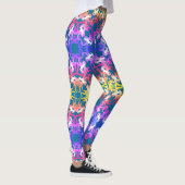Floral German Shepherd patroon Leggings (Rechts)