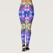 Floral German Shepherd patroon Leggings (Achterkant)