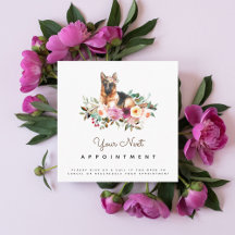 Floral German Shepherd Salon Appointinder