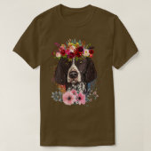 Floral German Shorthaired Pointer Dog Floral Love T-shirt (Design voorkant)