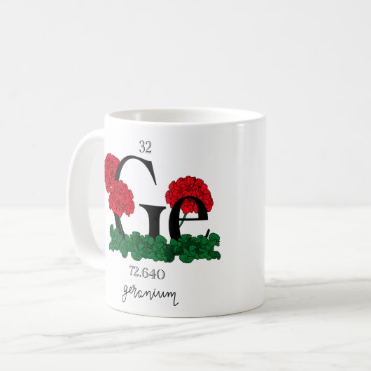 Floral Germanium Element Koffiemok (Voorkant links)