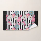 Floral, gestreept bad handdoek (Handdoek)