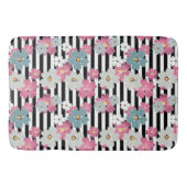 Floral, gestreept badmat (Voorkant)