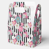 Floral, gestreept bedankdoosjes (Geopend)