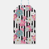 Floral, gestreept cadeaulabel (Achterkant)